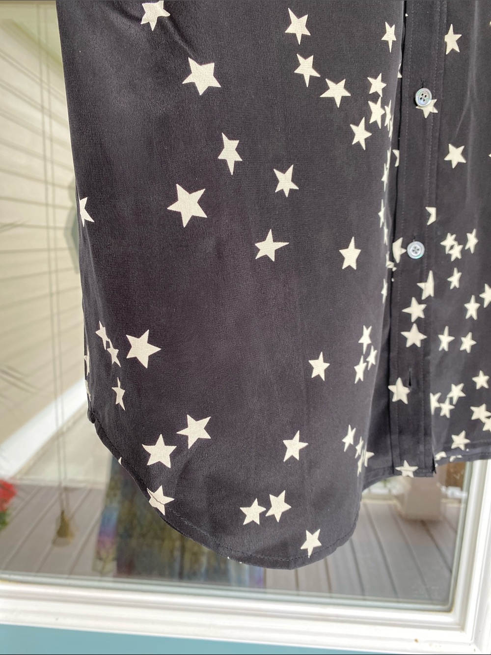Equipment Black Star Print Silk Blouse - Picture 5 of 8